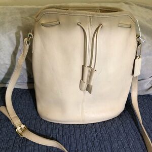 Coach creme bucket bag